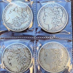 4 Morgan silver dollars 💵